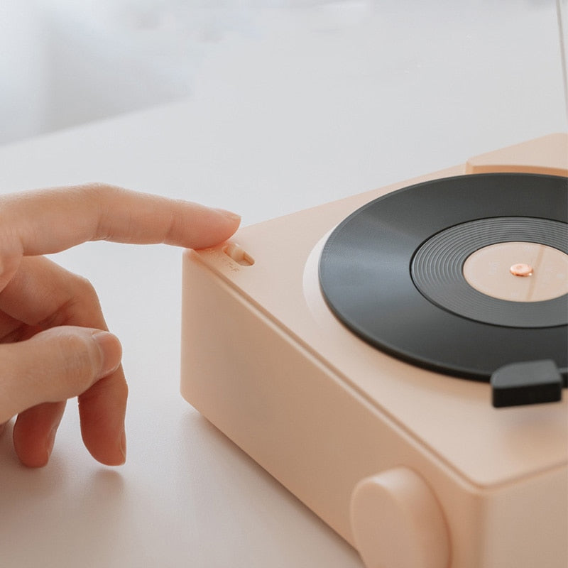 Vintage Vibes Mini Record Player Bluetooth Speaker