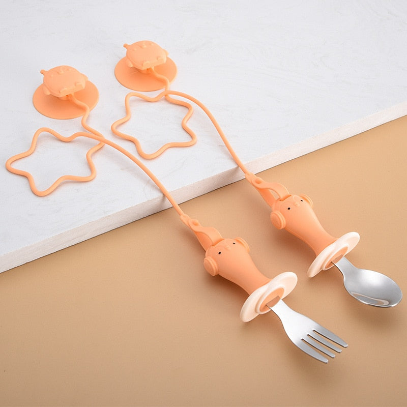 Anti-drop Baby Spoon Fork Set