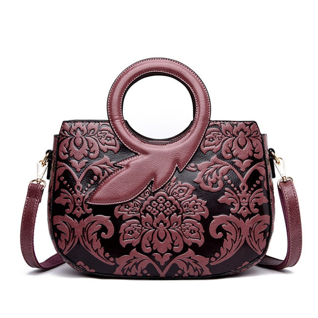 Classic Vintage Style Japanese Leather Handbag