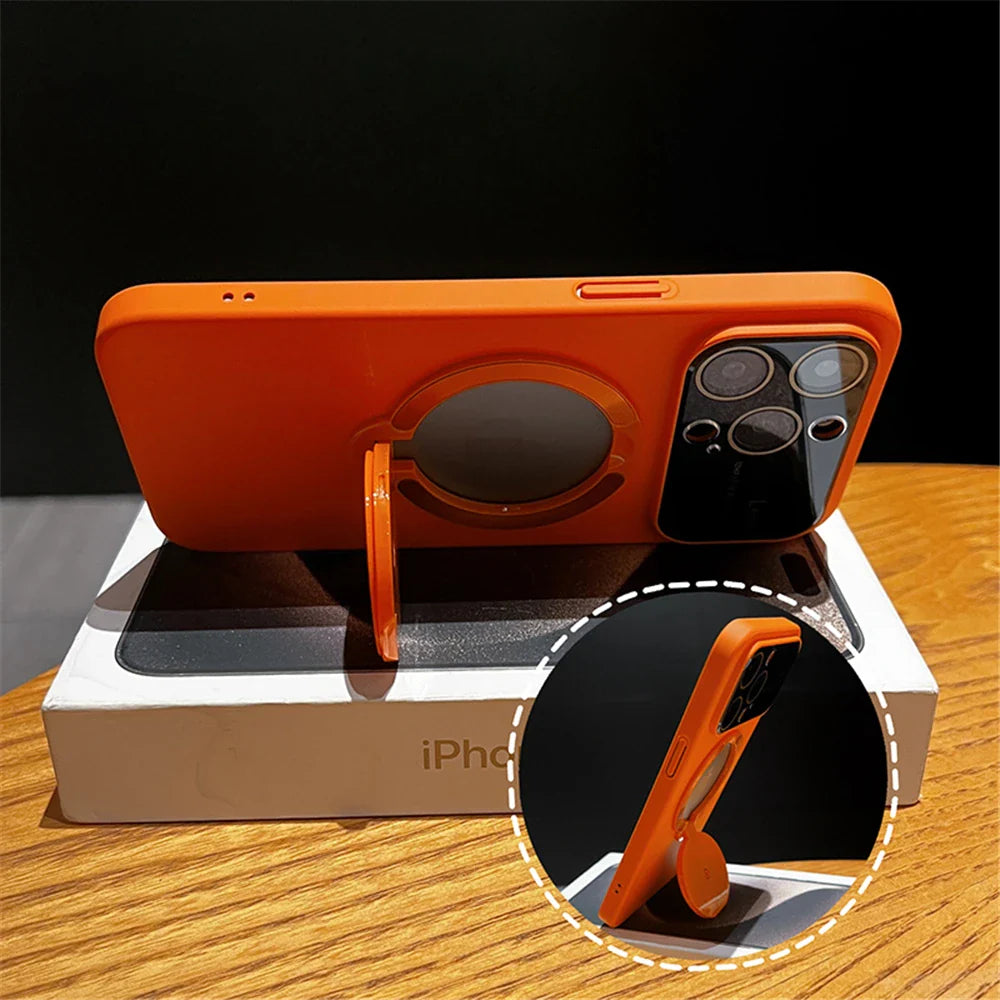 Rotation Heat Camera Protection iPhone Stand Phone Case