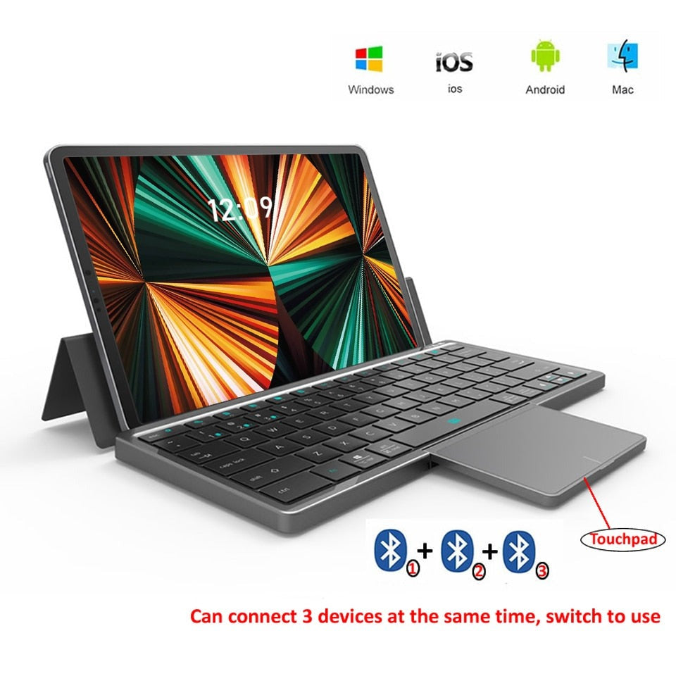 Tablet Holder Wireless Practical Touchpad Portable Keyboard