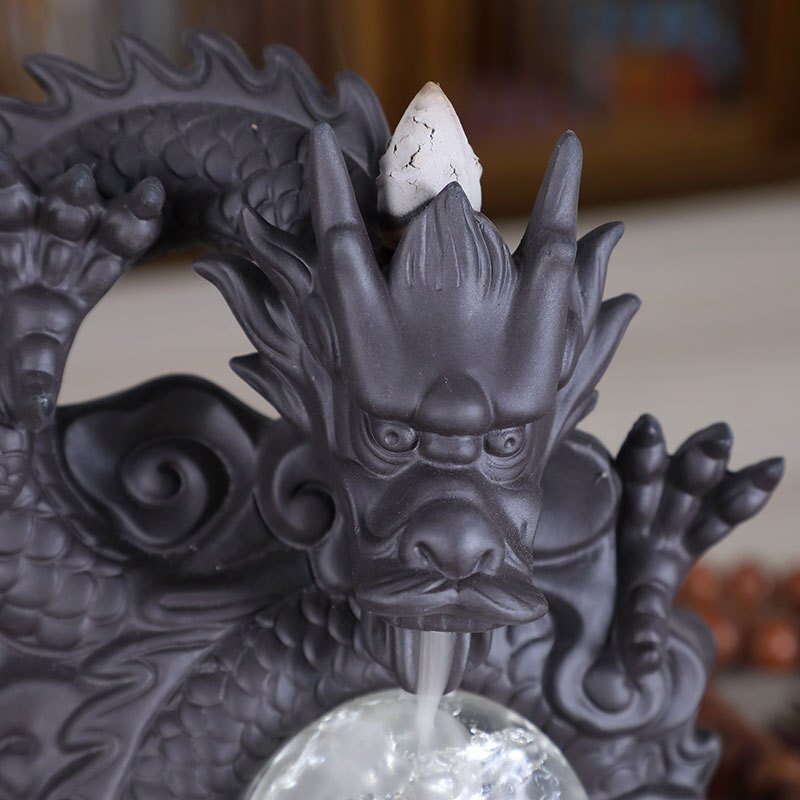 Mystic Dragon Lucky Clay Waterfall Burner