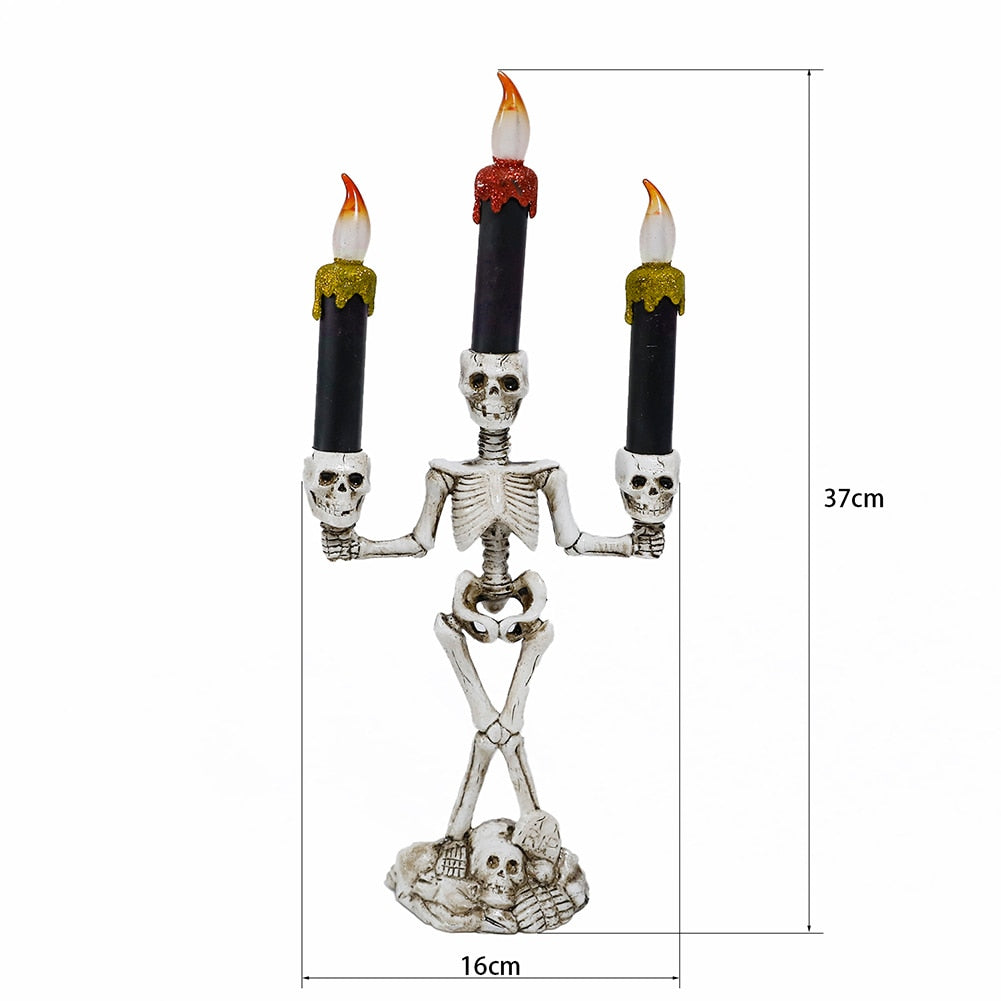 Scary Skeleton Halloween Candle Lights