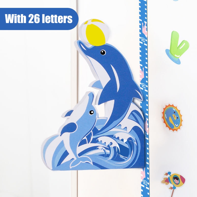 3d Cartoon Kids Height Sticker