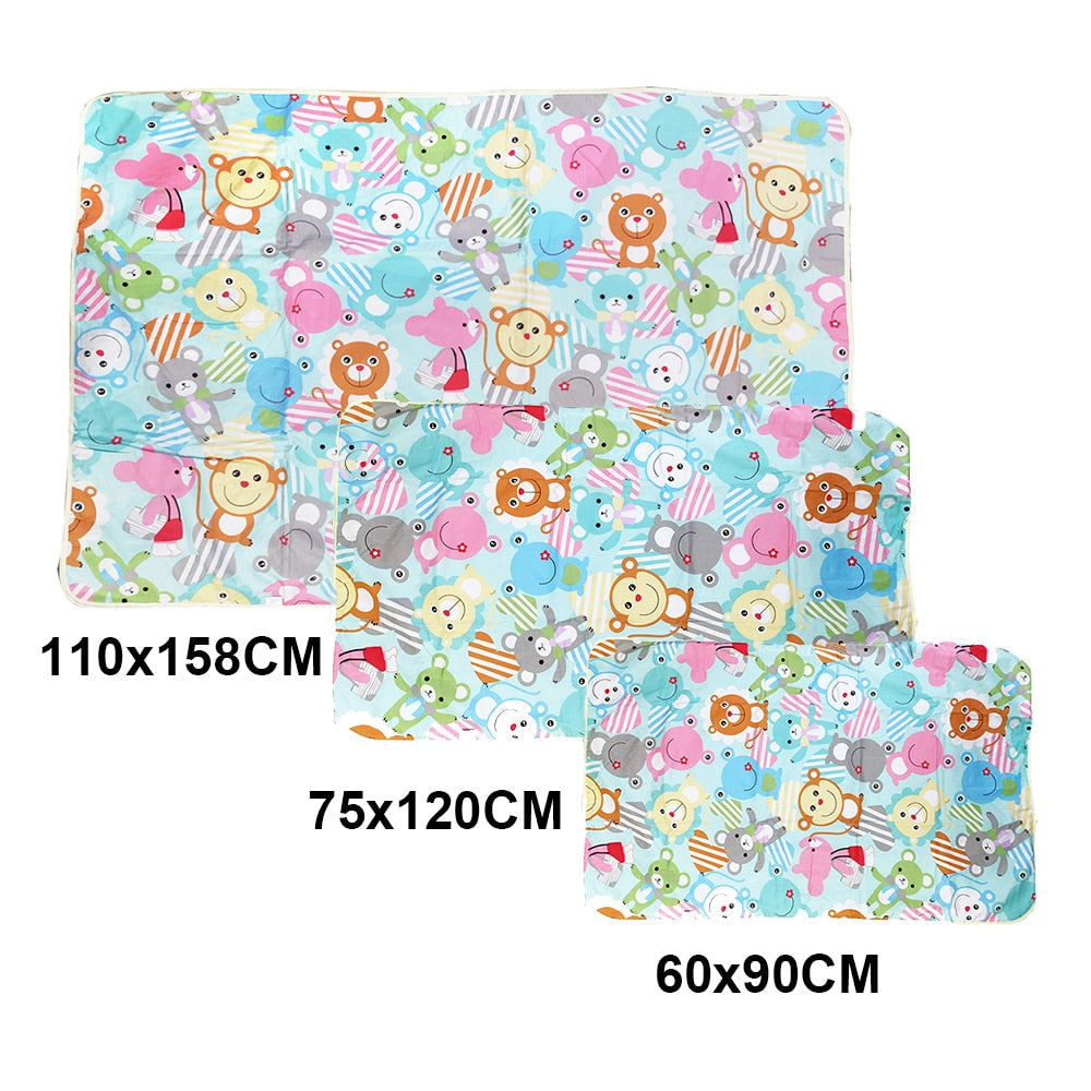 Cartoon Waterproof Reusable Changing Mat