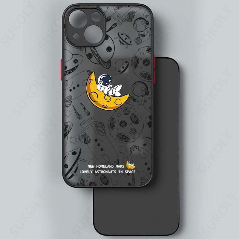 Space Road Relax Astronaut iPhone Case