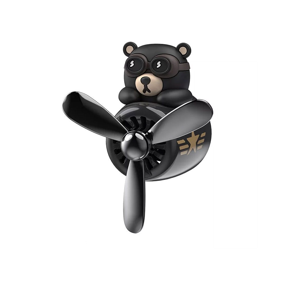 Bear Pilot Rotating Car Air Freshener