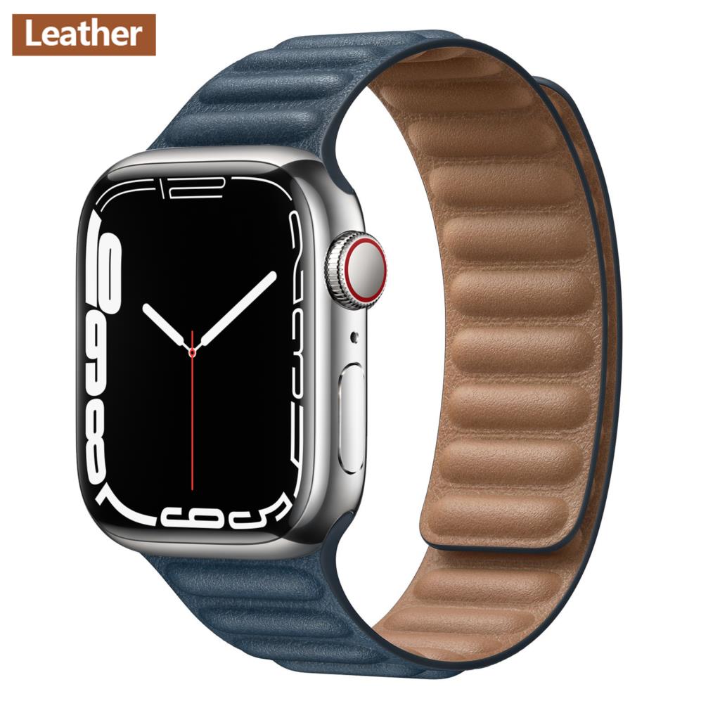 Magnetic Strap Leather Smart Watch Band