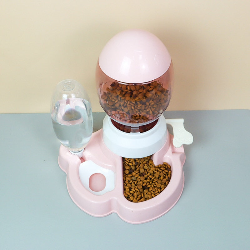 Interactive Push Type Pet Feeder