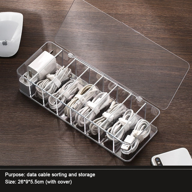 Transparent Cable Organizer Box