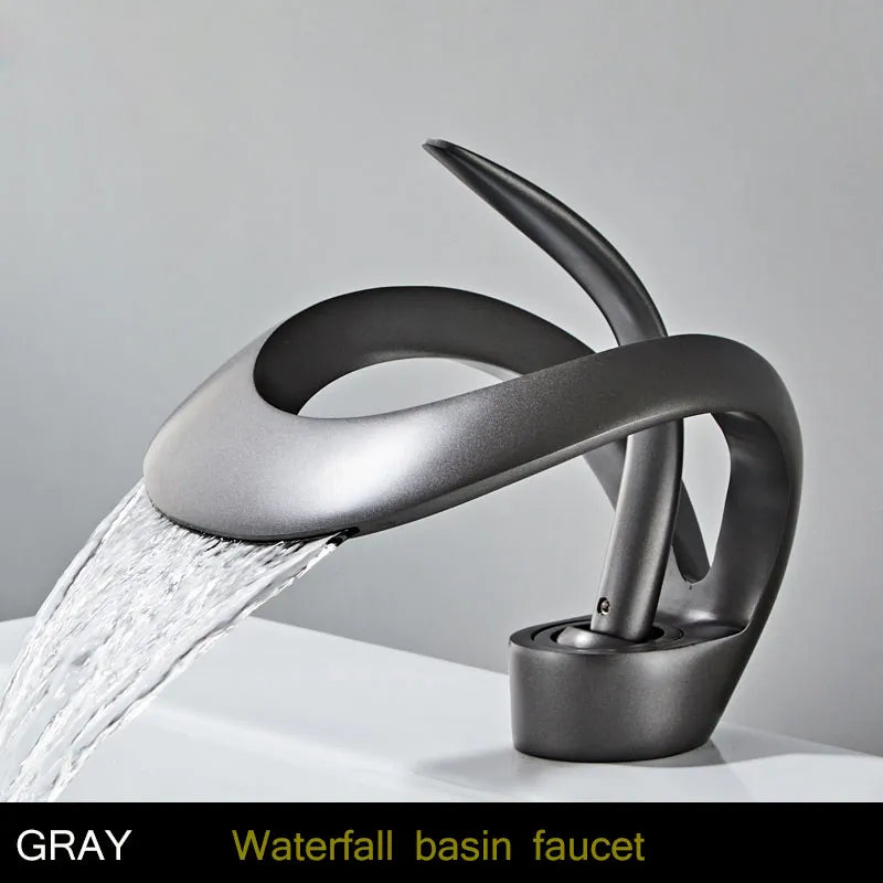 Modern Creative Brass Waterfall Design Faucet