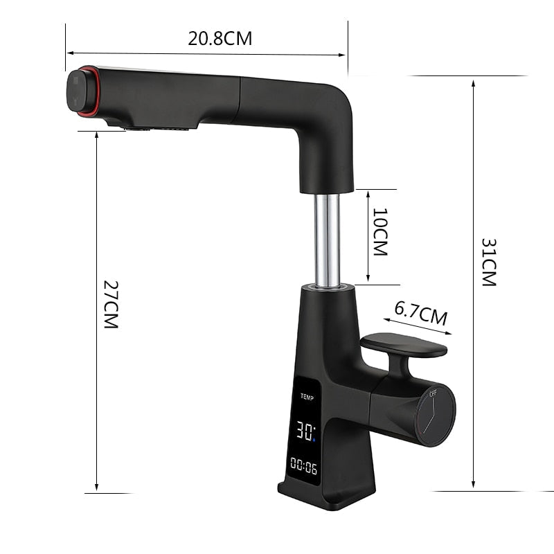 Flow Pro Rotatable Temperature Display Smart Faucet