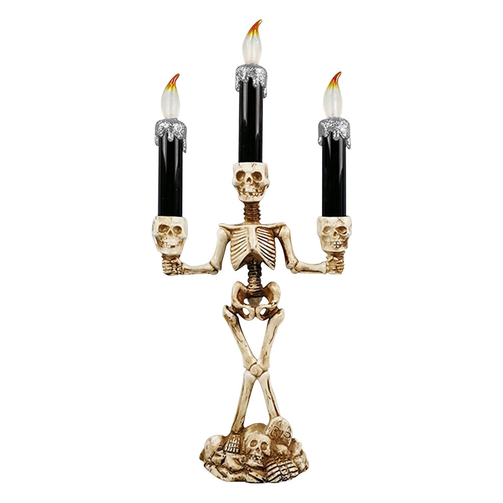 Scary Skeleton Halloween Candle Lights