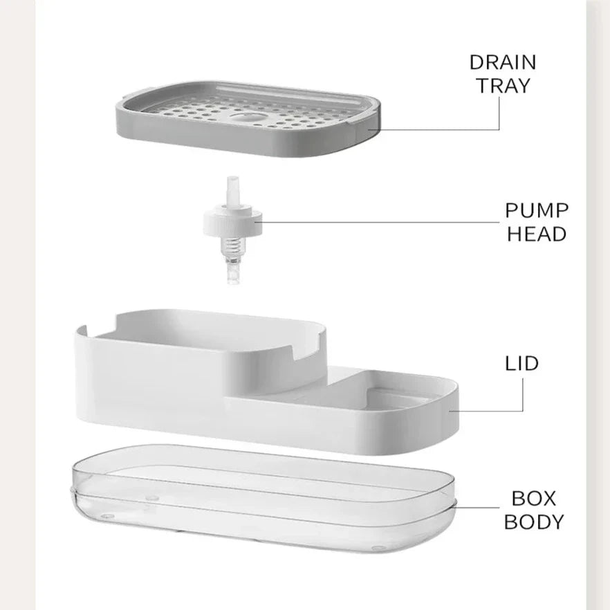 Sponge Rack Automatic Kitchen Soap Dispenser