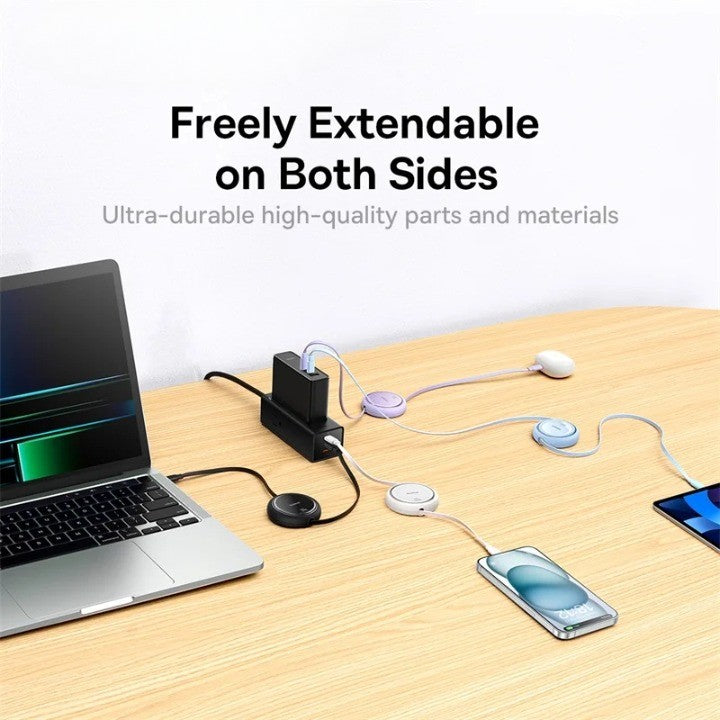 Retractable Compact Ultra Fast Charging Cable