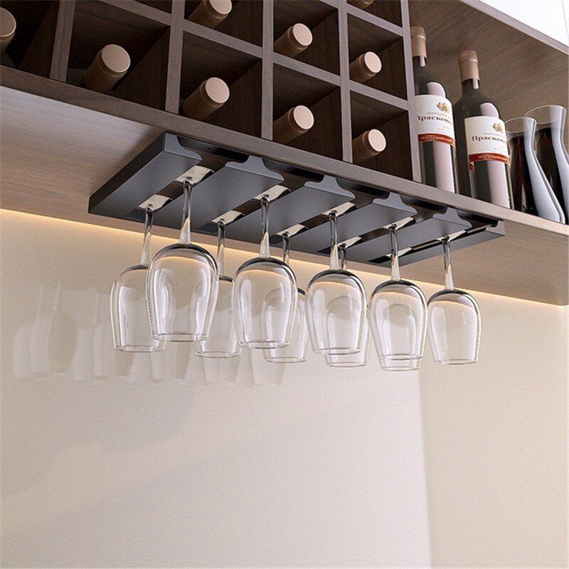 Under Cabinet Glass Organizer Rack