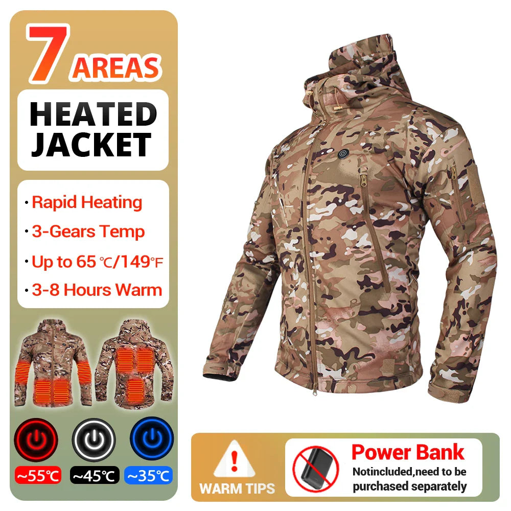 Hooded Heated Winter Camping Jacket