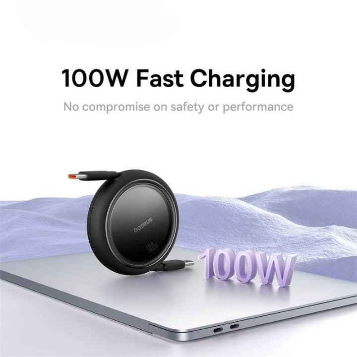 Retractable Compact Ultra Fast Charging Cable