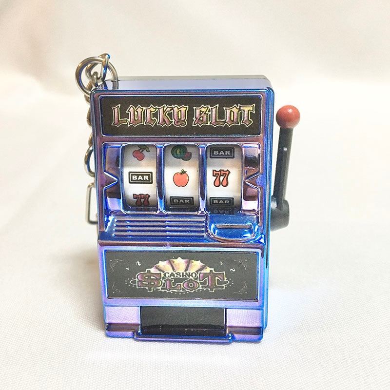 Mini Slot Machine Anti Stress Toy Keychain