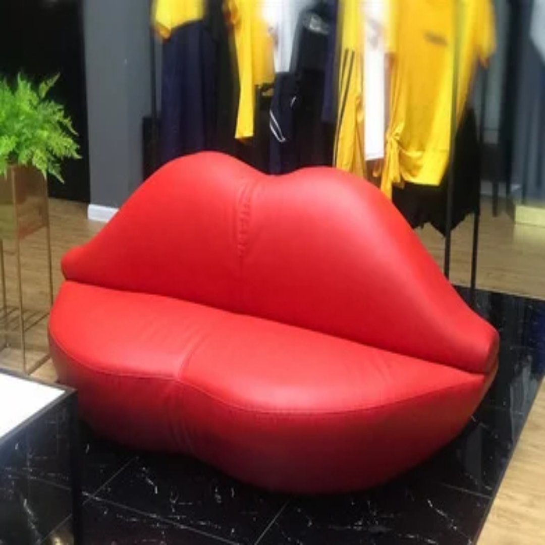 Sexy Red Lip Double Seat Sofa