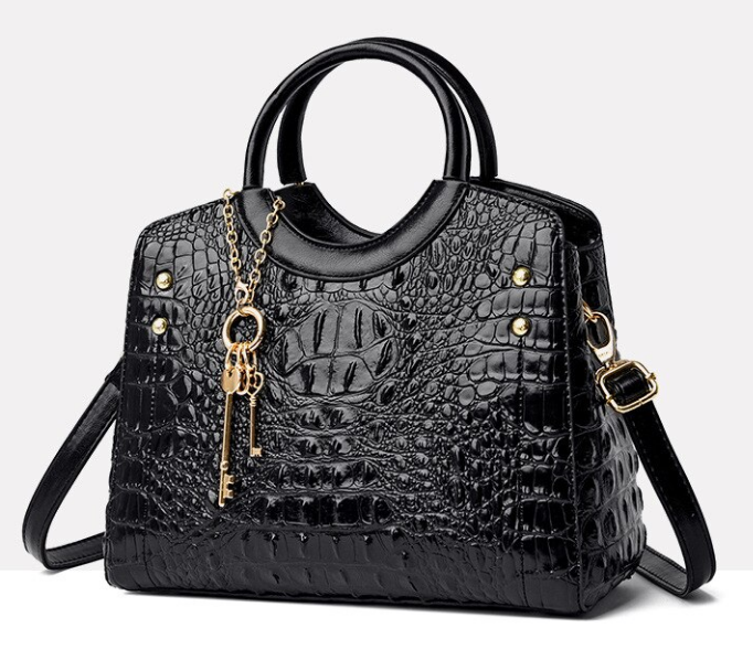 Crocodile Leather Vintage Shoulder Bag