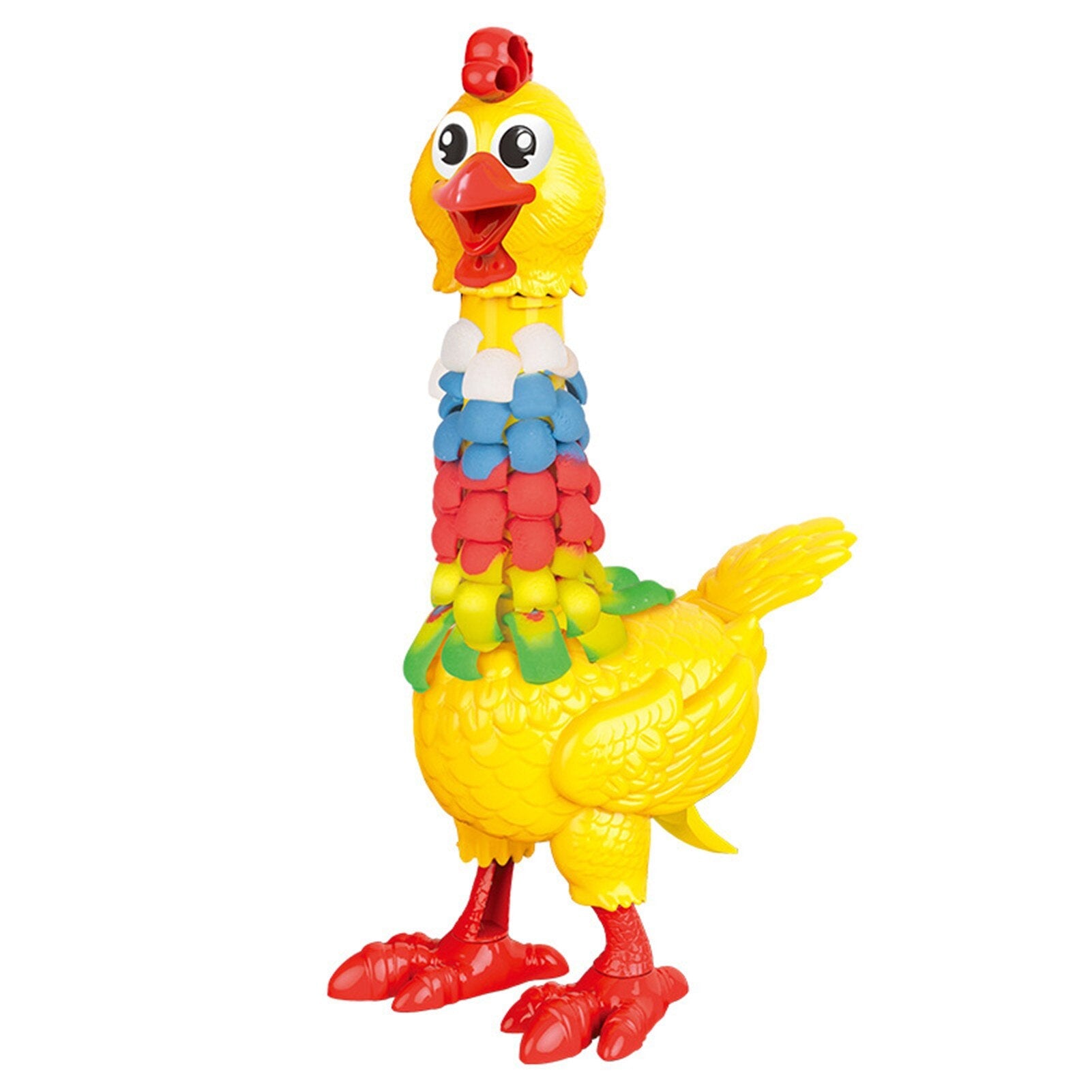 Colorful DIY Silly Feathered Chicken Toy