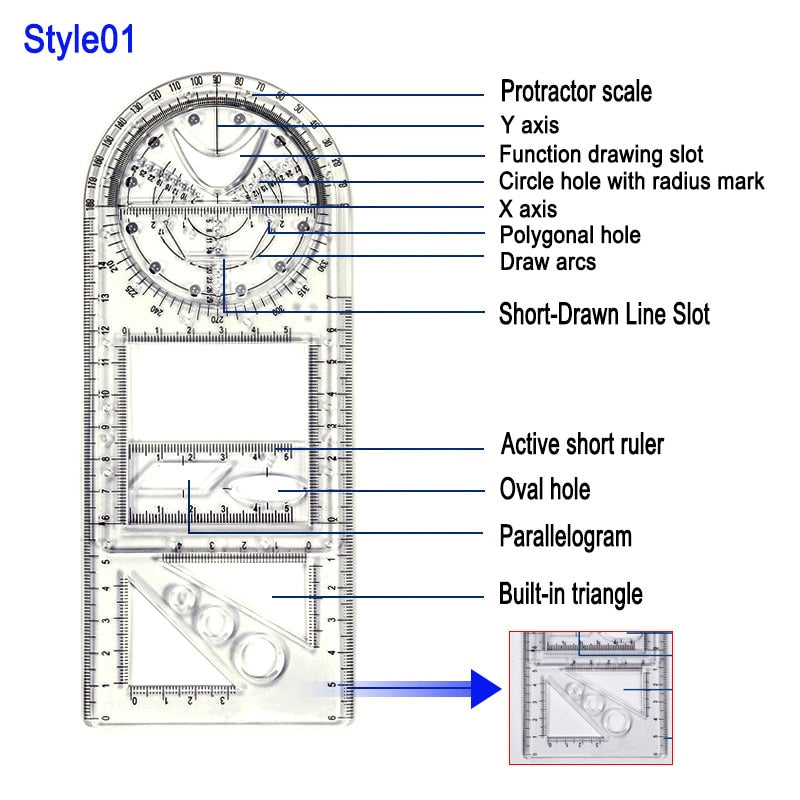 Geometric Art Design Architect Ruler