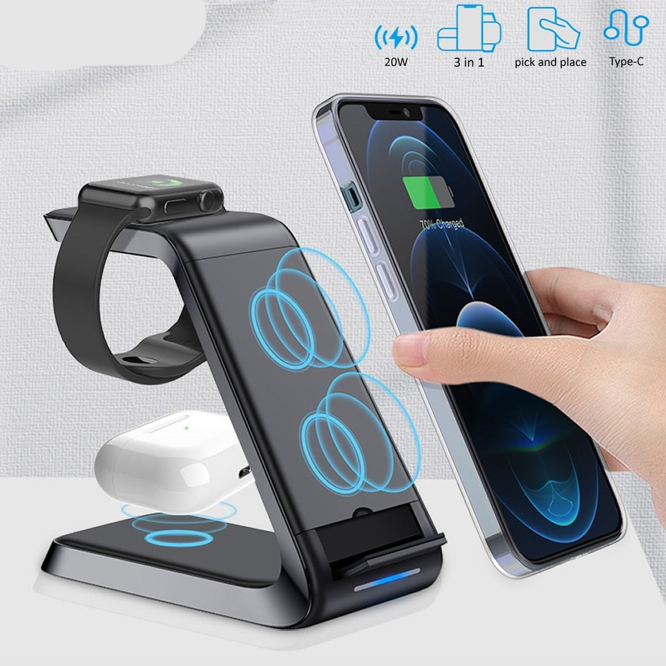 3in1 Magnetic Wireless Charger Stand