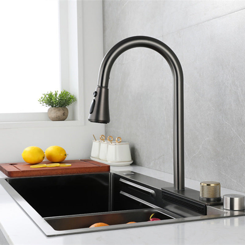 Elegant Stainless Steel Waterfall Kitchen Sink