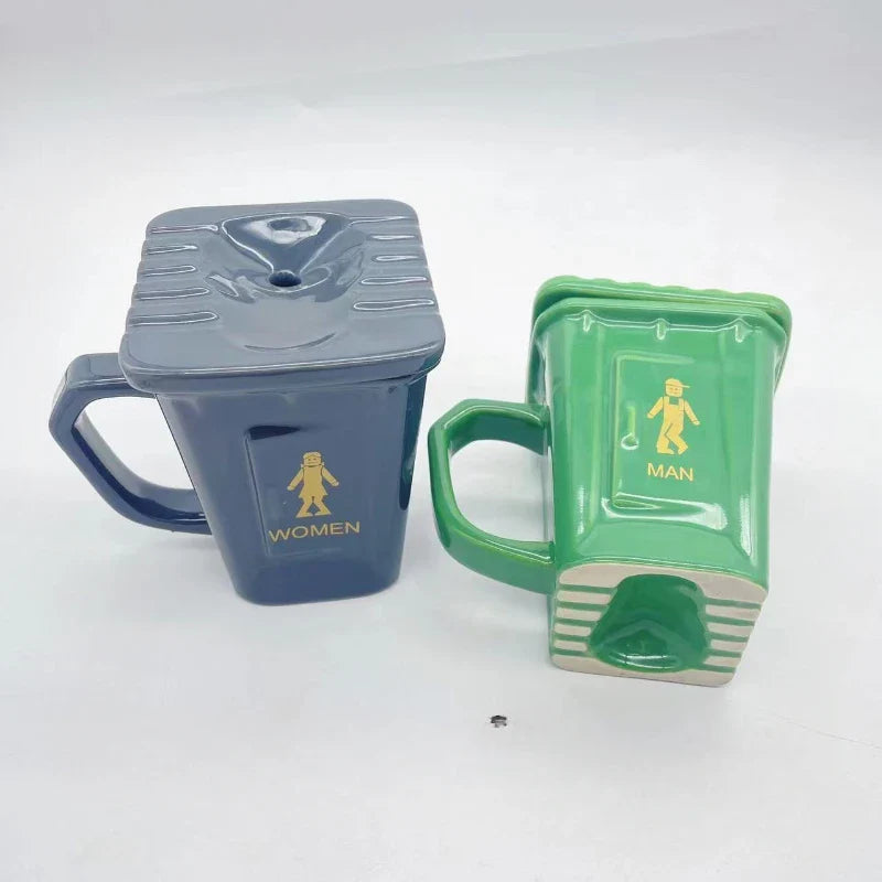 Squatting Toilet Shape Ceramic Mug