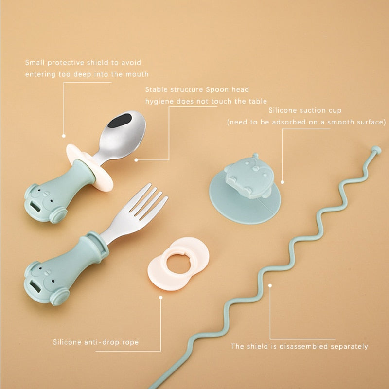 Anti-drop Baby Spoon Fork Set