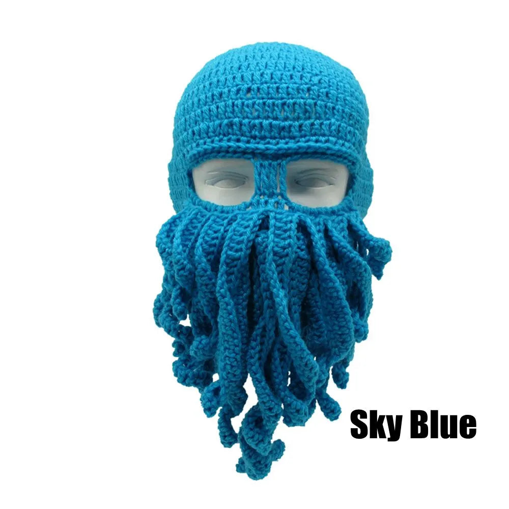 Octopus Tentacle Knitted Face Winter Mask