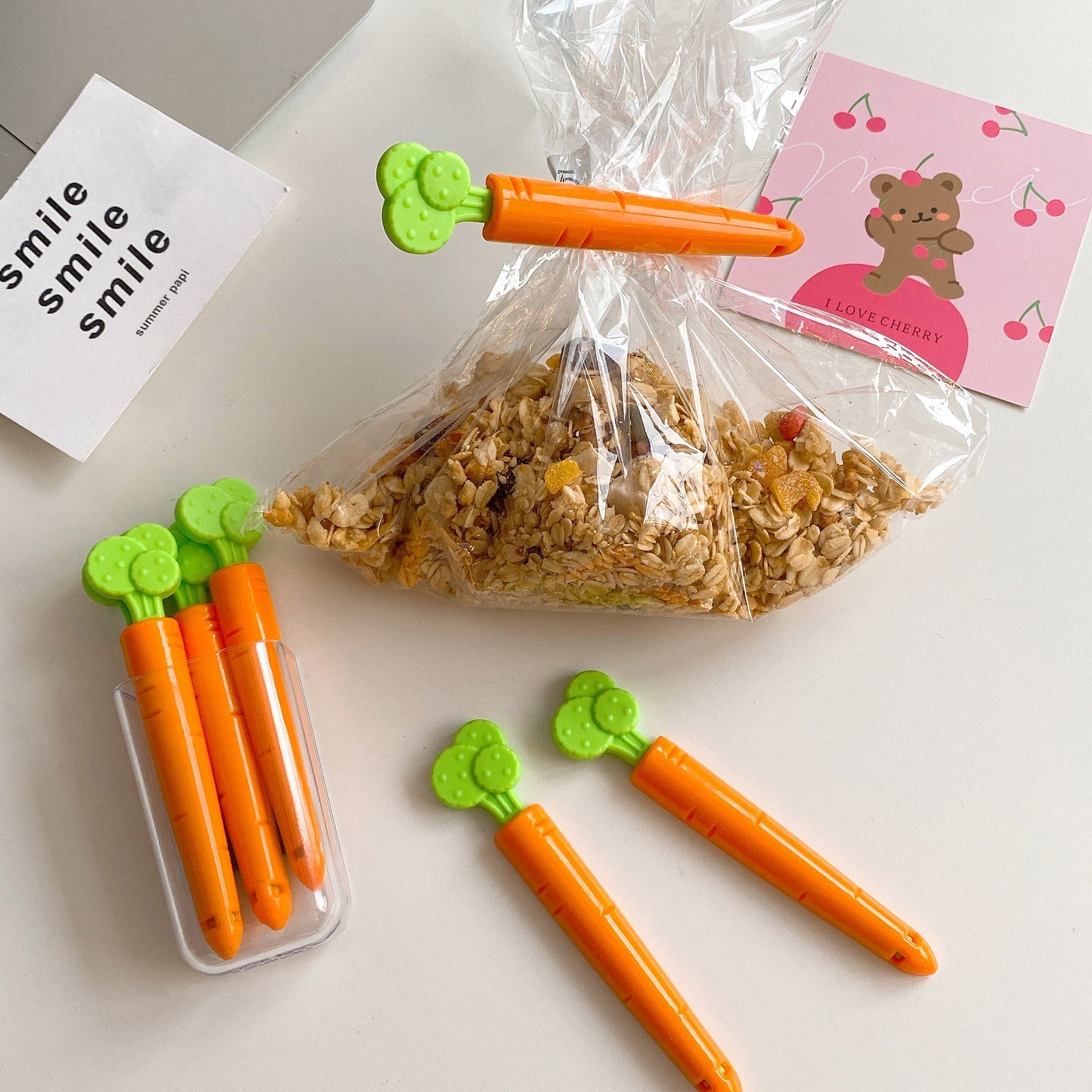 5pcs Sealing Carrot Bag Clips