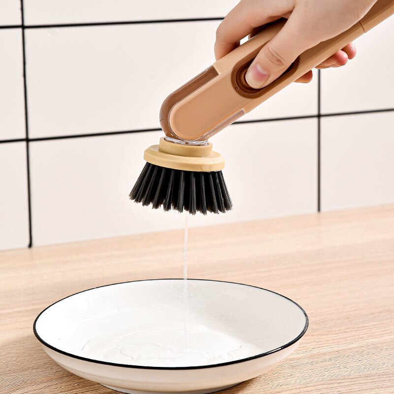 Dish Scrubber Soap Dispenser Brush