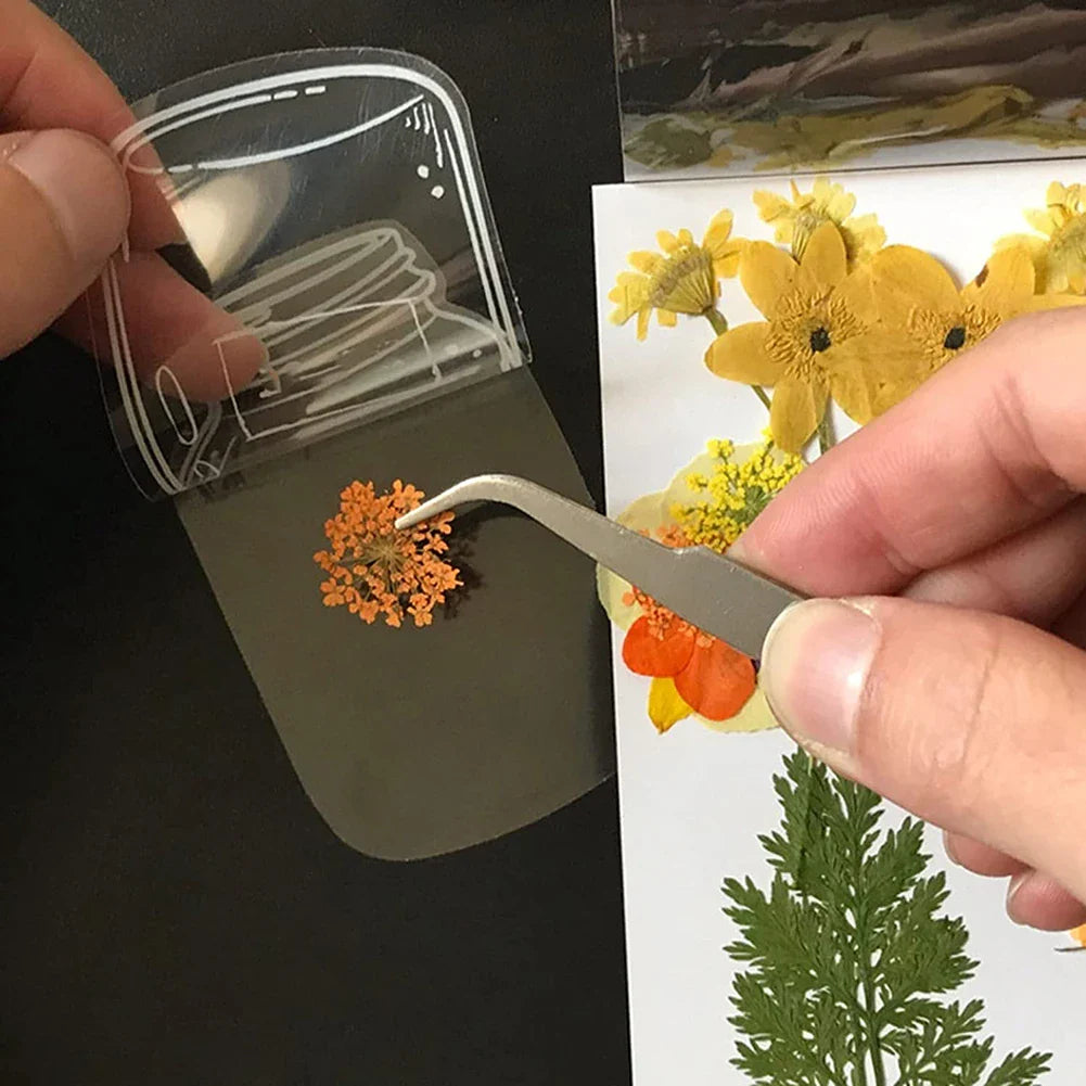 DIY Transparent Natural Floral Bookmarks