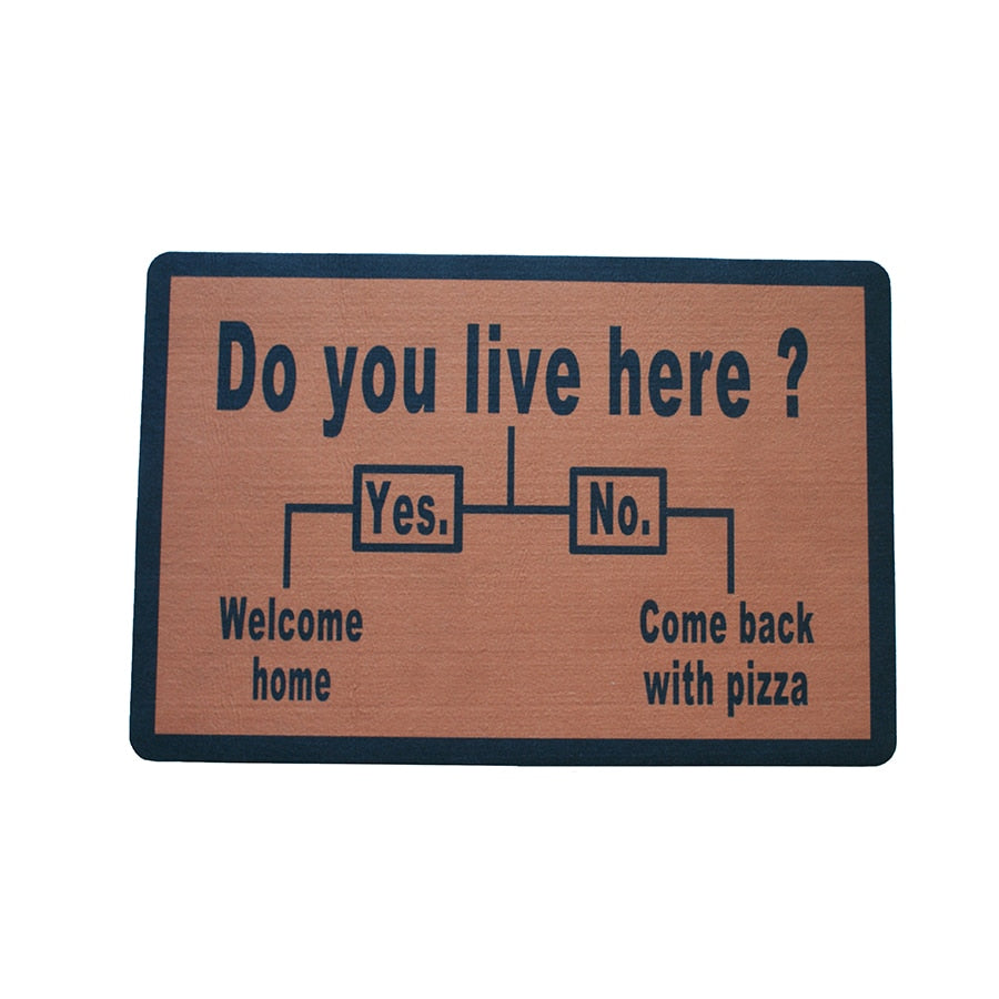 Do You Live Here Funny Anti-slip Doormat