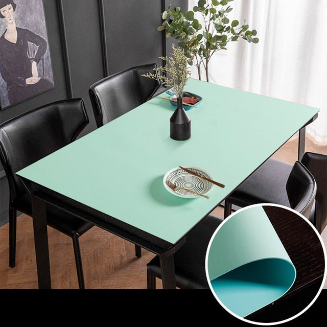 Nordic Minimalist Leather Waterproof Table Protector Mat