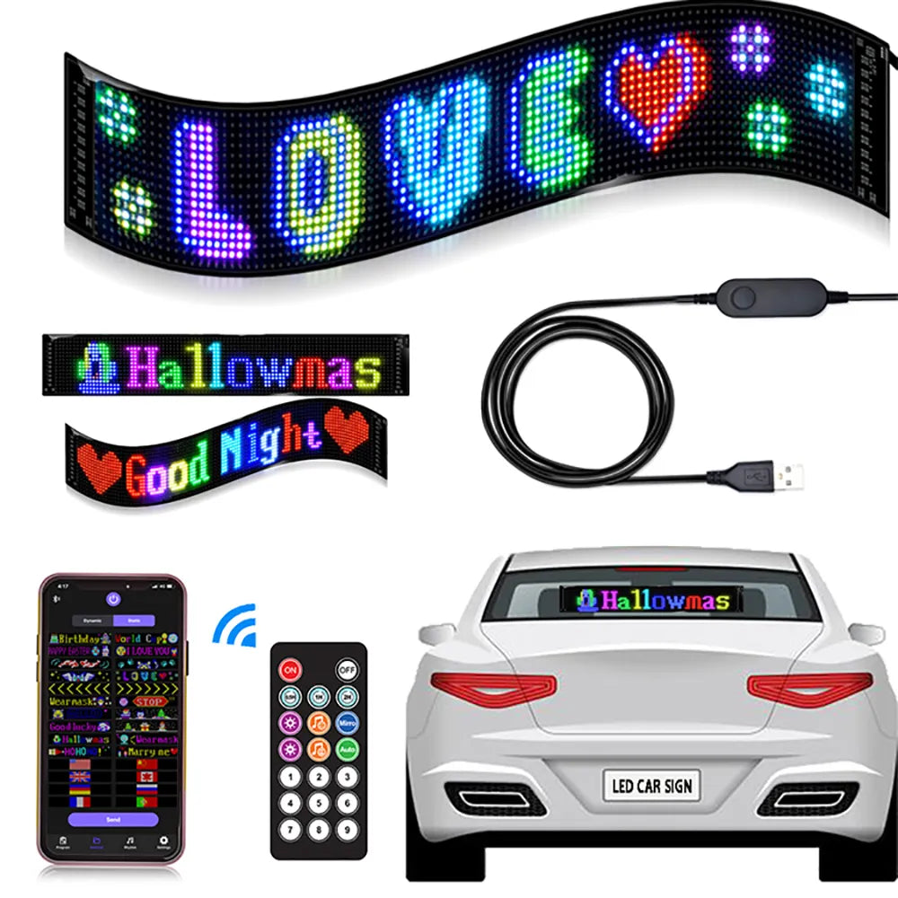 LED Customizable Fun Ride Bluetooth Car Sign