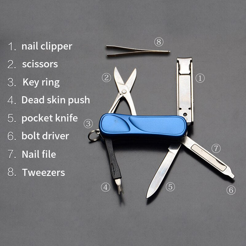 10in1 Stainless Steel EDC Keychain Tool