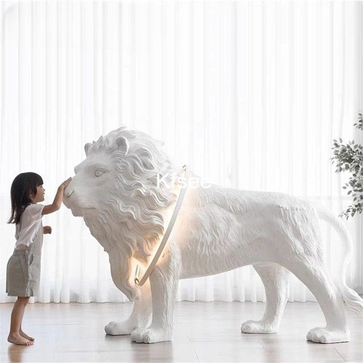 Modern Artistic Lion Pose Home Decorative Lamp