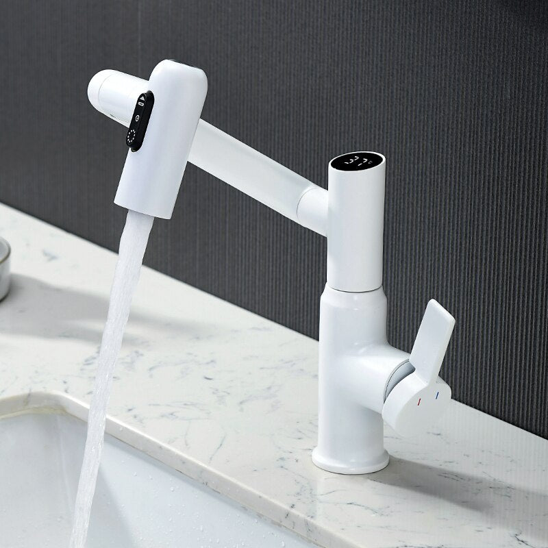 Digital Temperature Full Rotation Ultra Spin Basin Faucet