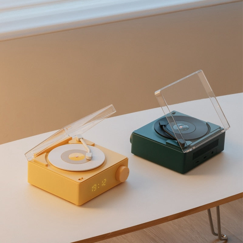 Vintage Vibes Mini Record Player Bluetooth Speaker