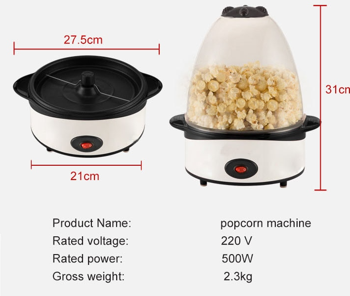 Mini Oil-Popped Popcorn Maker